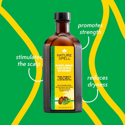 Nature Spell Rosemary With Jamaican Black Castor Oil For Hair & Skin - 150 ml