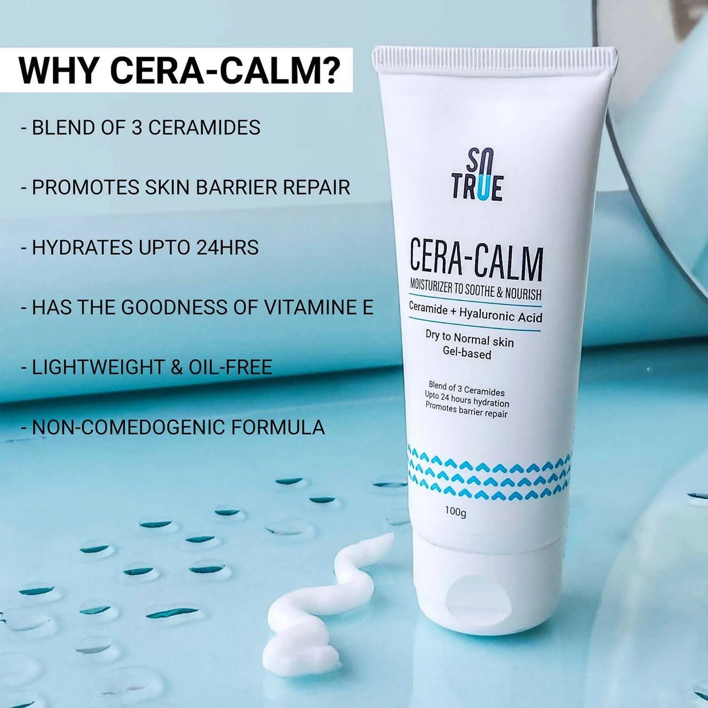 Sotrue Cera-Calm Face Moisturizer for Dry to Normal Skin - 100 gm