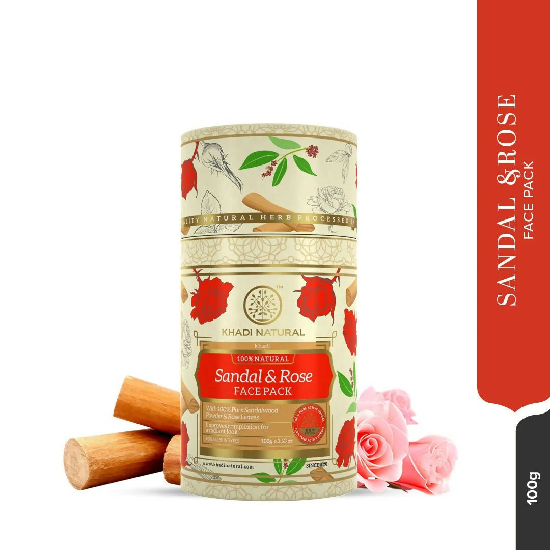 Khadi Natural Sandalwood & Rose Face Pack - 100 gm