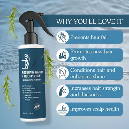 Bake Rosemary Water Hair Growth Spray with Multi Peptides - 100 ml