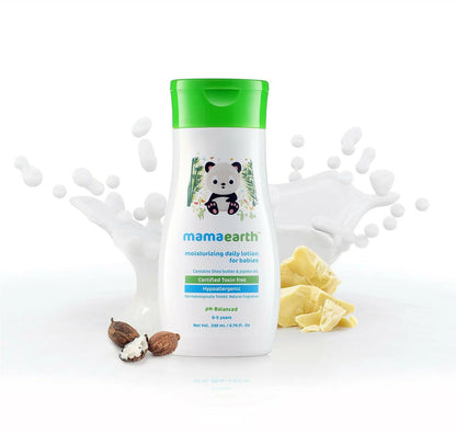 Mamaearth Dusting Powder & Gentle Cleansing Shampoo & Daily Moisturizing Lotion -combo