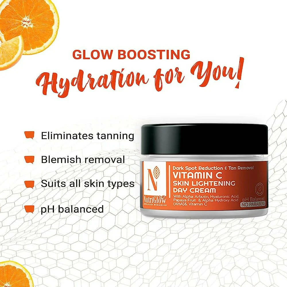 NutriGlow Advanced Organics Vitamin C Skin lightening Day Cream - 50 gm