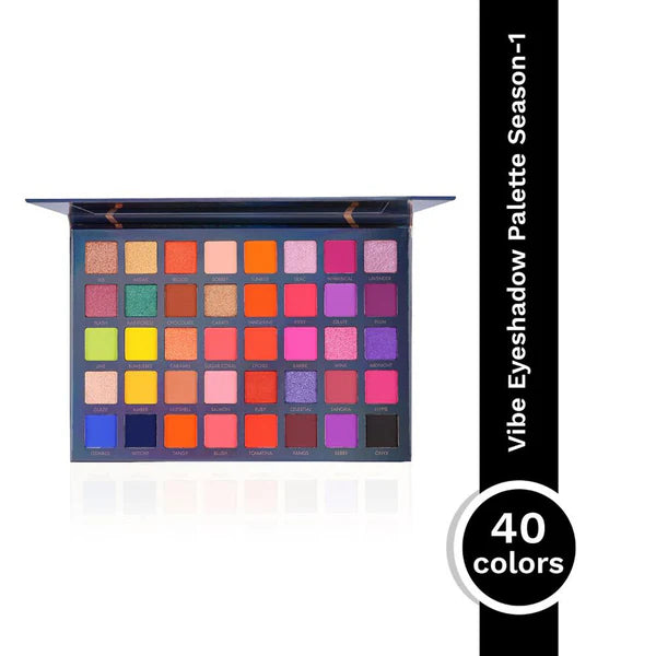 PAC Studio Vibe Eyeshadow Palette X40 Season 1 - Blendable Formula, Intense Color Payoff, Richly Pigmented - 48 gm