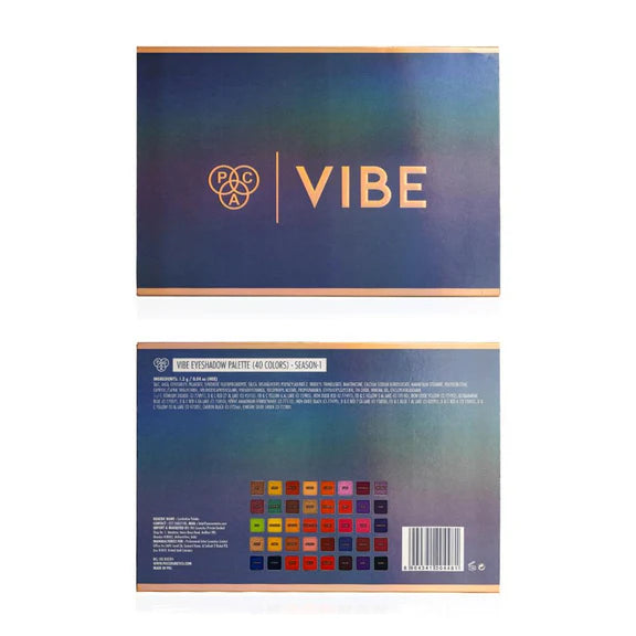 PAC Studio Vibe Eyeshadow Palette X40 Season 1 - Blendable Formula, Intense Color Payoff, Richly Pigmented - 48 gm