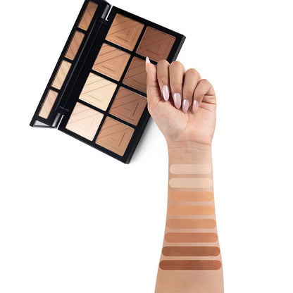PAC Studio Spotlight Contour Palette X8 - All in One MUA Palette, High Payoff, Shades for every Skin Tone - 5.6 gm