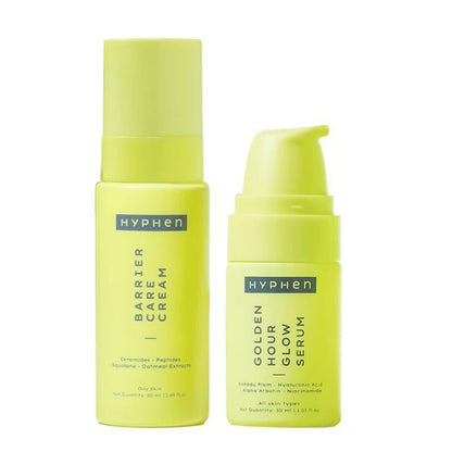 Hyphen By Kriti Sanon Daily Night Care Routine with Glow Serum & Barrier Care Cream For Oily & Combination Skin - combo