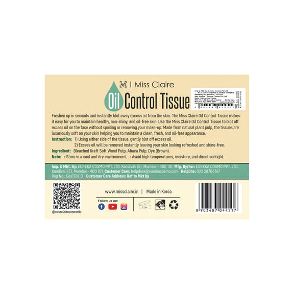 Miss Claire Oil Control Tissue - 50 pcs