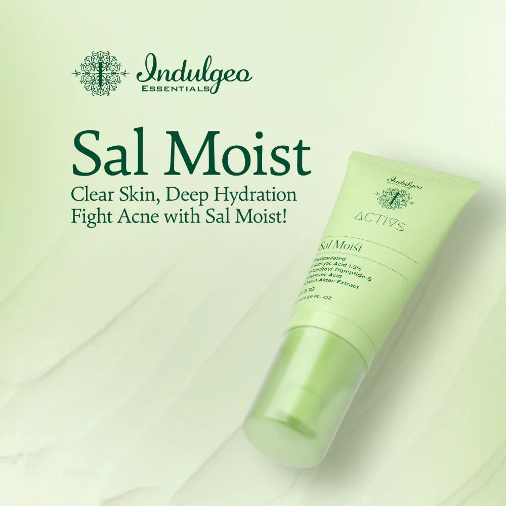 Indulgeo Essentials Sal Moist - Encapsulated Salicylic Acid Acne Healing Face Moisturiser 1.5% - 50 ml