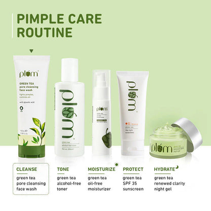 Plum Green Tea Pore Cleansing Face Wash With Glycolic Acid - Fights Acne & Oil For Clear Skin - 50 ml