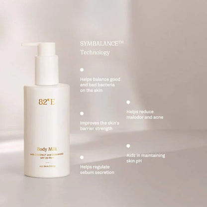 82??E By Deepika Padukone Body Milk Cream, SPF 20 PA++ with Coconut and Ceramides