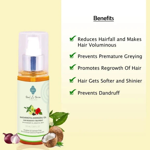 Teal and Terra Nagarmotha Bhringraj Hair Oil - 100 ml