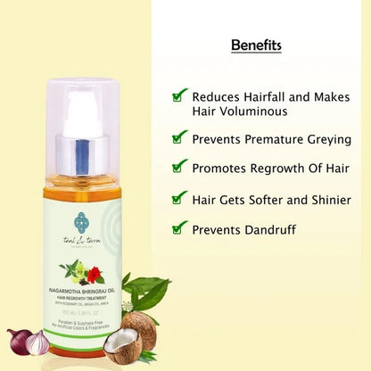Teal and Terra Nagarmotha Bhringraj Hair Oil - 100 ml