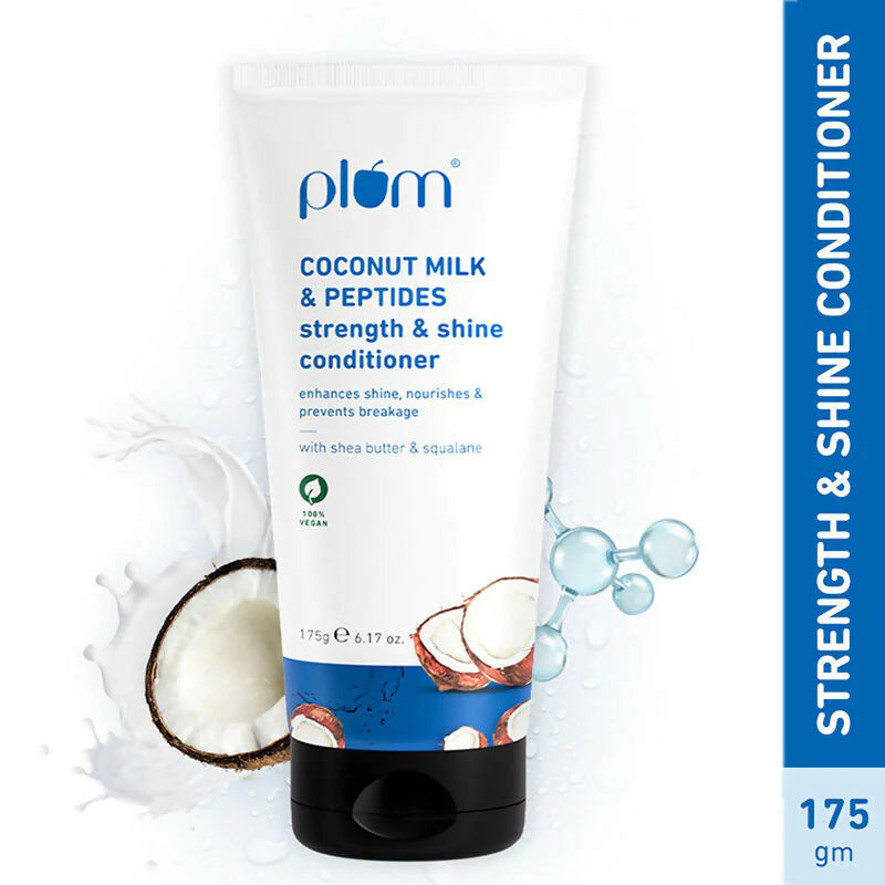 Plum Coconut Milk & Peptides Conditioner For Soft, Shiny Hair - 175 gm