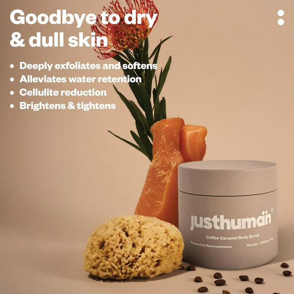 JustHuman Coffee Caramel Body Scrub - 200 gm