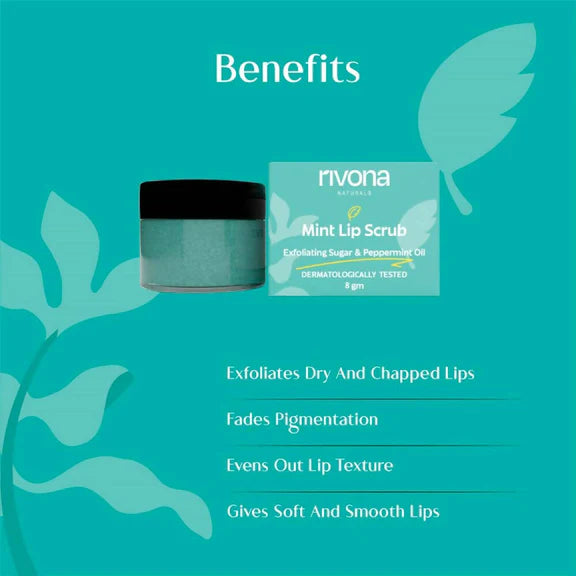 Rivona Naturals Mint Lip Scrub - 8 gm