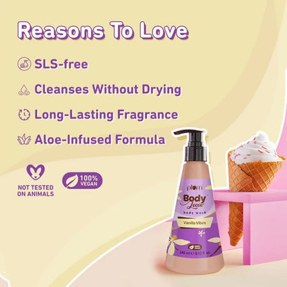 Plum BodyLovin' Vanilla Vibes Body Wash - 240 ml
