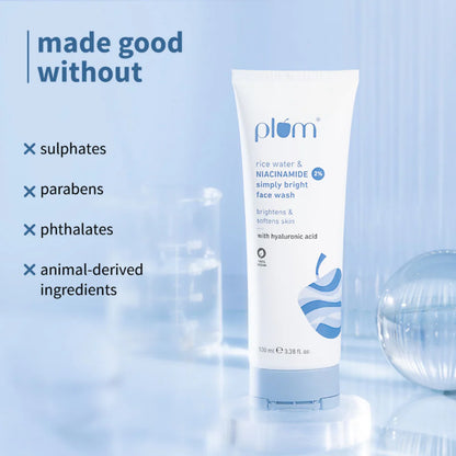 Plum 2% Niacinamide Face Wash With Rice Water - 100 ml