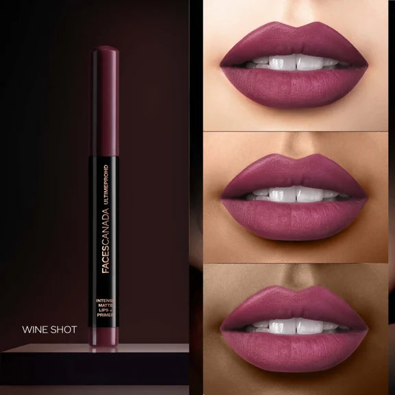 Faces Canada Ultime Pro HD Intense Matte Lips + Primer - Wine Shot 26 - 1.4 gm