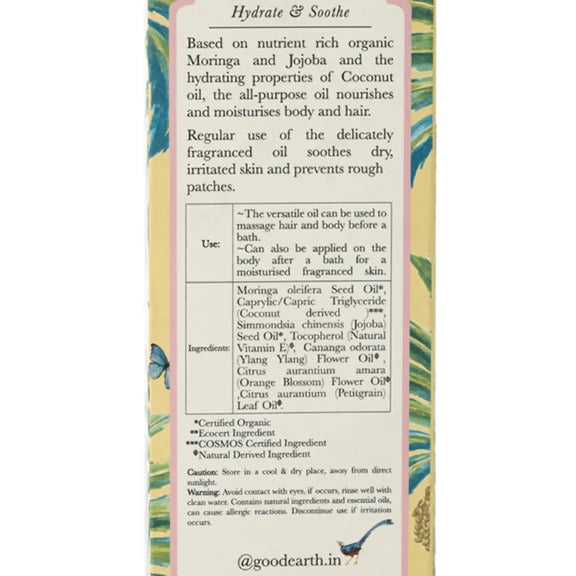 Amritam by Good Earth Ylang Ylang Moisturising Body & Hair Oil - 225 ml