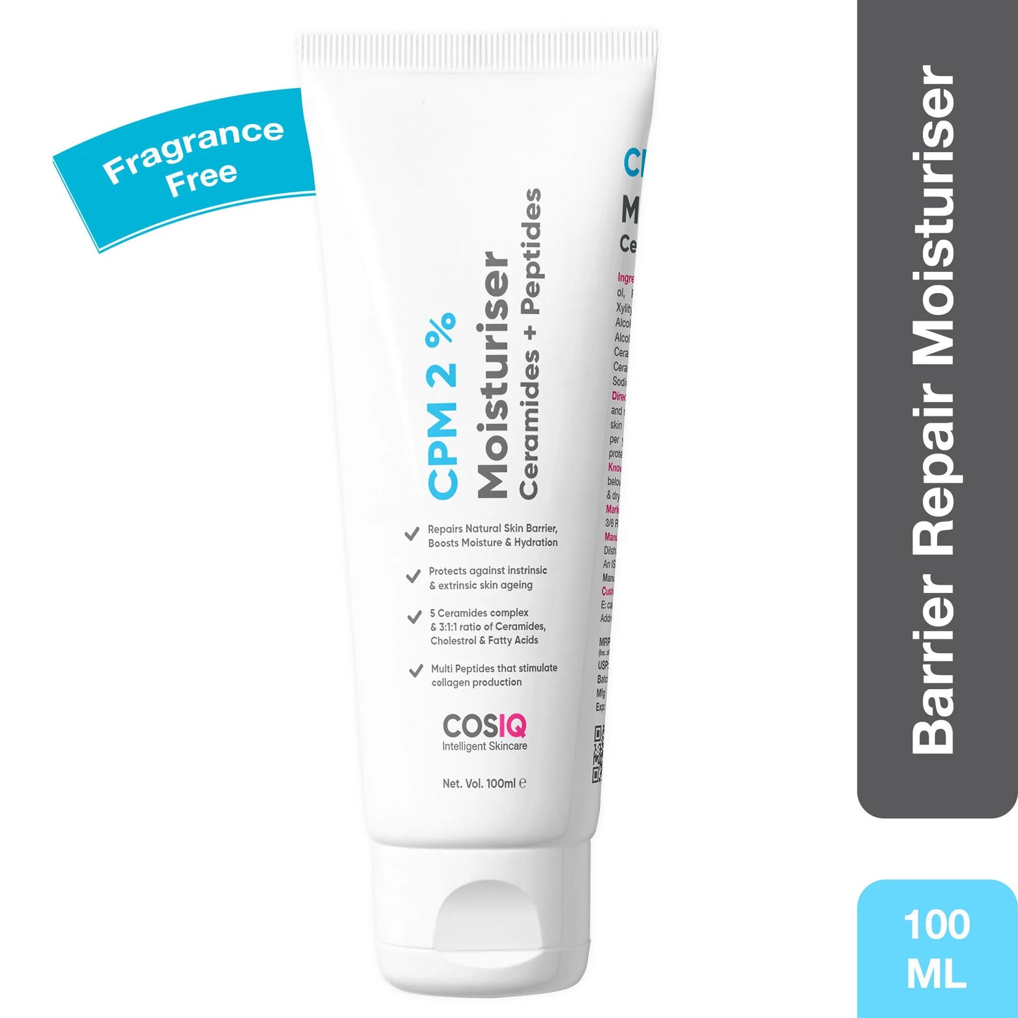 Cos-IQ CPM 2% Ceramides & Peptides Moisturizer - 100 ml