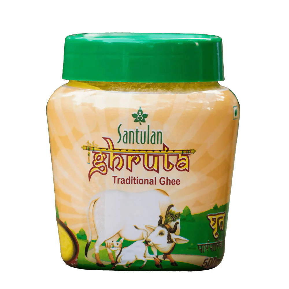 Santulan Ayurveda Ghruta Traditional Ghee | Pure organic Cow Ghee | Ghee from Vedic Bilona Method -200 ml