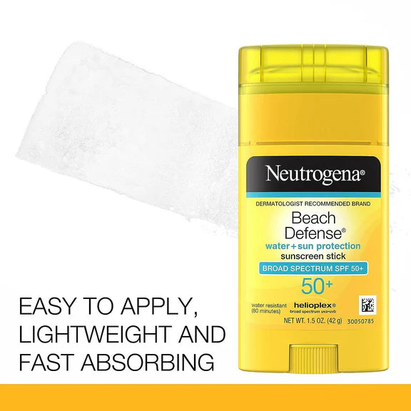 Neutrogena Beach Defense Sunscreen Stick Broad Spectrum SPF 50+ - 42 gm