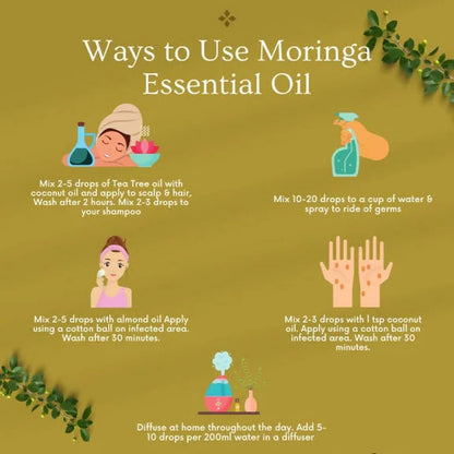 Organicos Moringa Essential Oil - 15 ml
