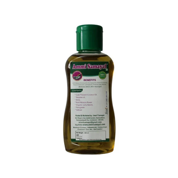 Ammi Samayal Organic Hibiscus and Curry Leaf Hair Oil - 100 ml