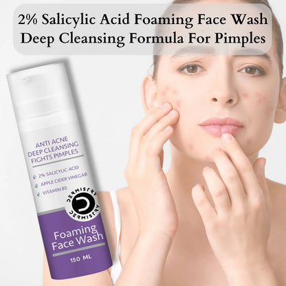 Dermistry Mattifying Moisturizer & Anti Acne Foaming Face Wash - combo
