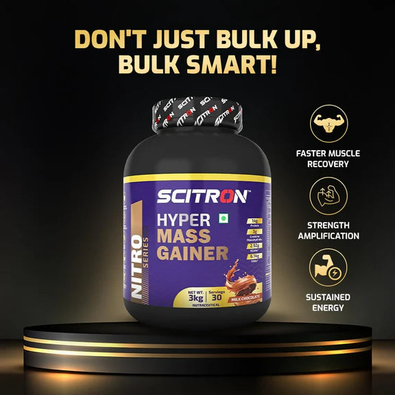 Scitron Nitro Series Hyper Mass Gainer Milk Chocolate - 3 kg