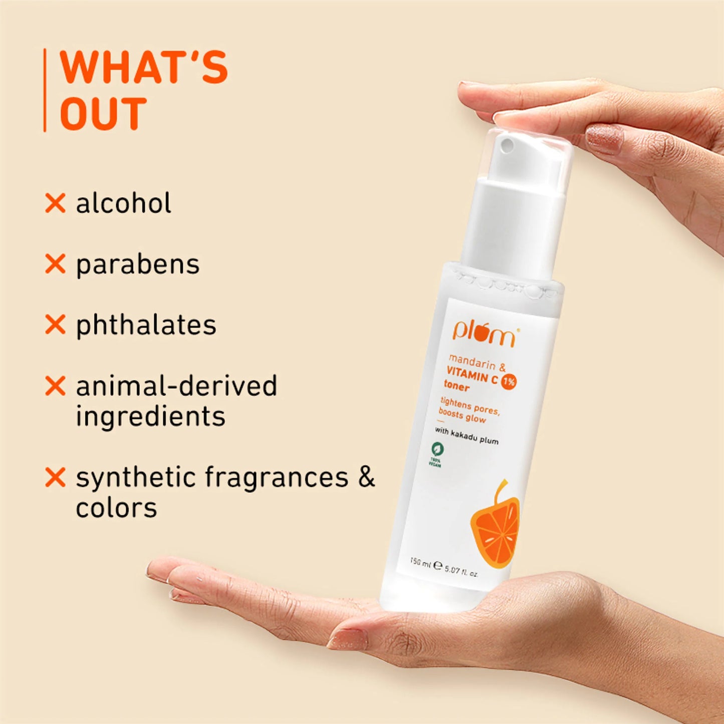 Plum 1% Vitamin C Toner With Mandarin & Kakadu Plum - 150 ml