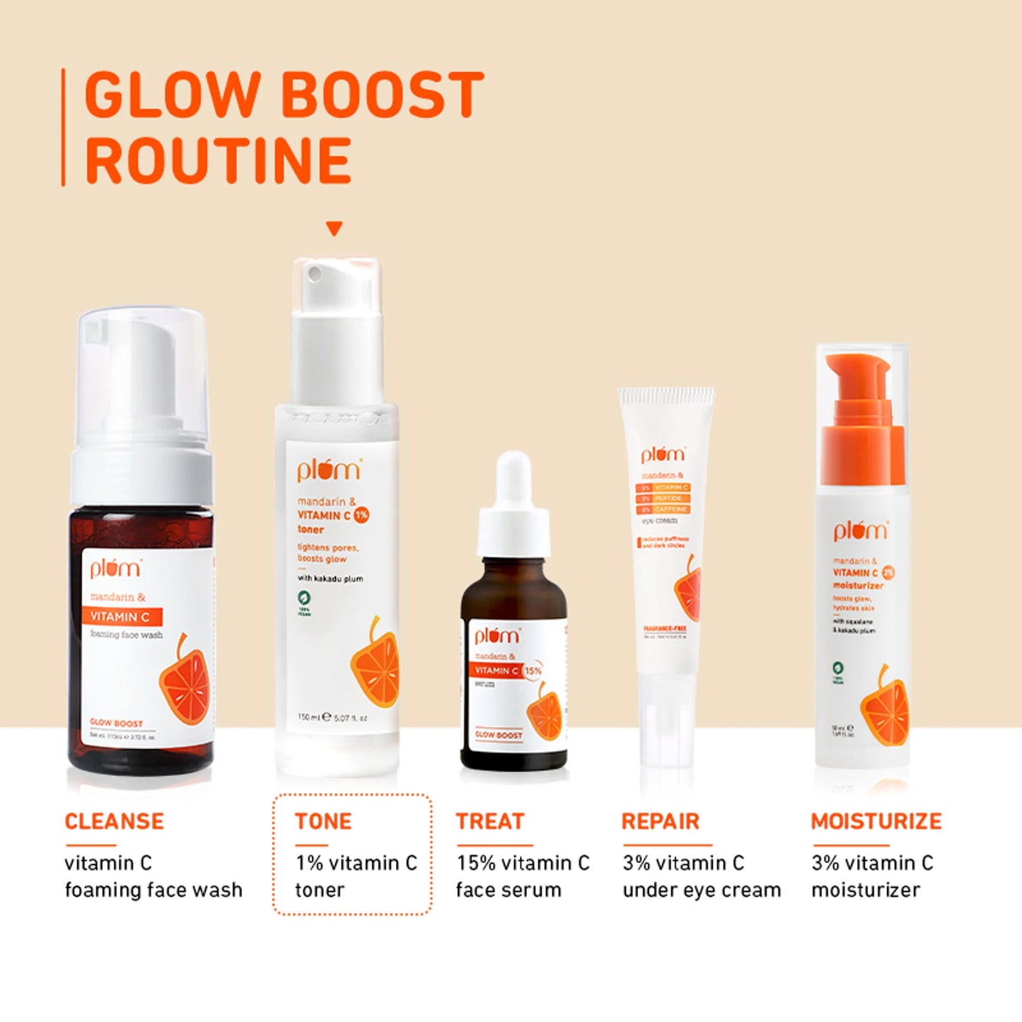 Plum 1% Vitamin C Toner With Mandarin & Kakadu Plum - 150 ml