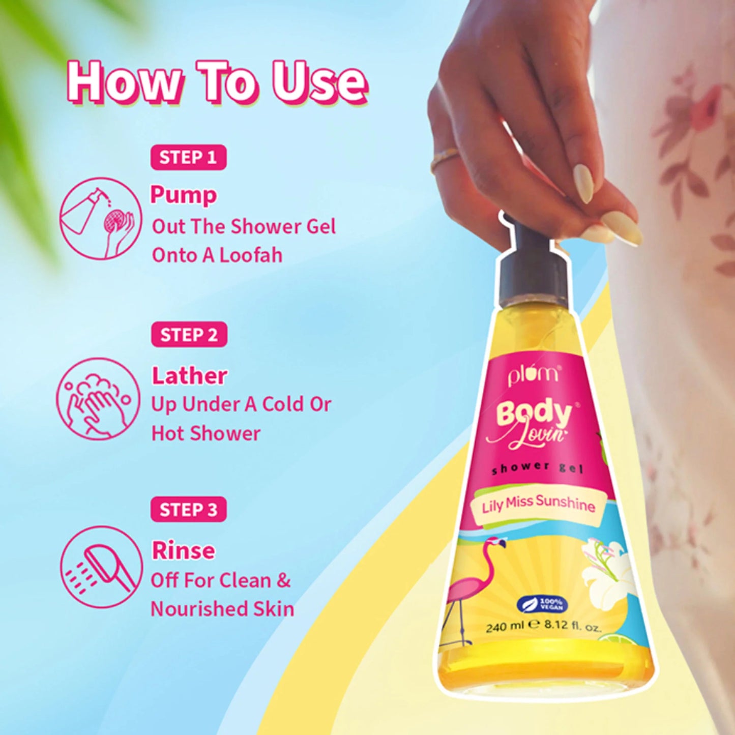 Plum BodyLovin Lily Miss Sunshine Shower Gel - 240 gm