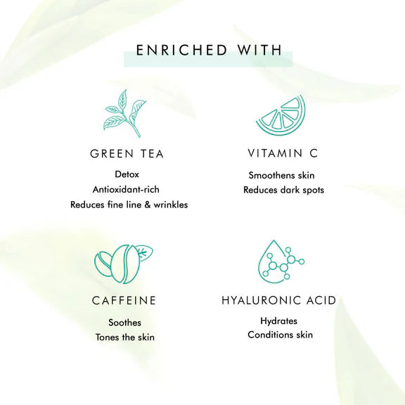 mCaffeine Naked Detox Green Tea with Vitamin C Night Gel - 50 ml