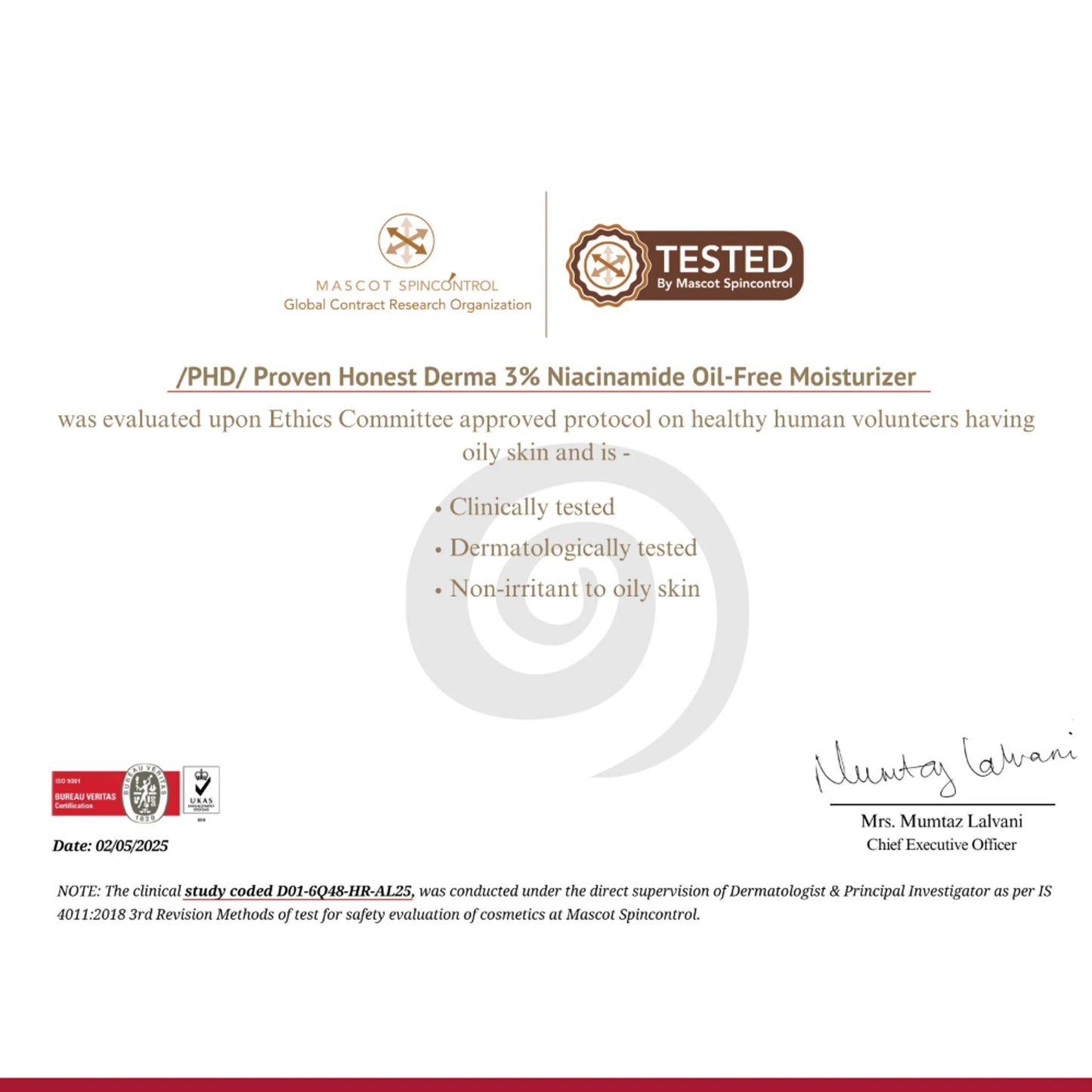 Proven Honest Derma (PHD) 3% Niacinamide Oil-Free Moisturizer - 50 gm