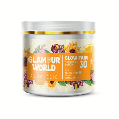GLAMOUR WORLD AYURVEDIC Glow Fair 30 Sunscreen Lotion - 100 ml