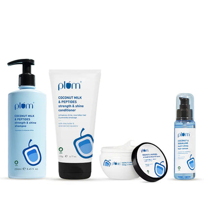 Plum Coconut & Peptides Strength & Shine Combo - combo