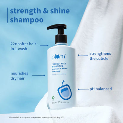 Plum Coconut & Peptides Strength & Shine Combo - combo