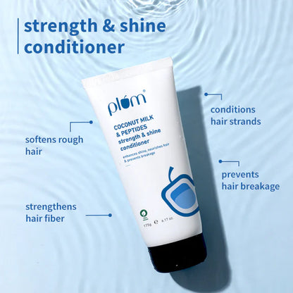 Plum Coconut & Peptides Strength & Shine Combo - combo