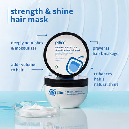 Plum Coconut & Peptides Strength & Shine Combo - combo