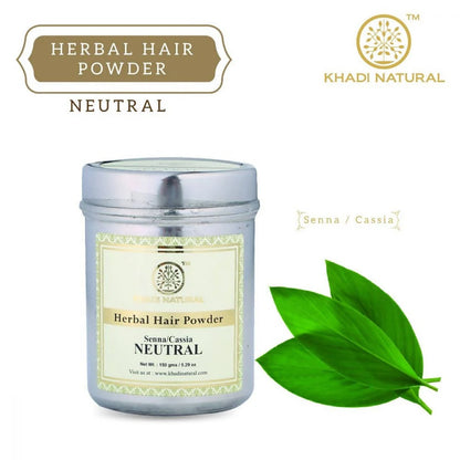 Khadi Natural Herbal Hair Powder Senna/Cassia Neutral Henna - 150 gm