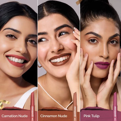Mamaearth Moisture Matte Long Stay Lipstick Gift Set - Nude Perfection -Gift Set