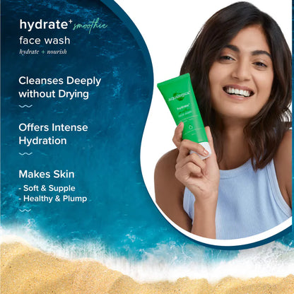 Aqualogica Hydrate+ Smoothie Face Wash with Coconut Water & Hyaluronic Acid - 100 ml