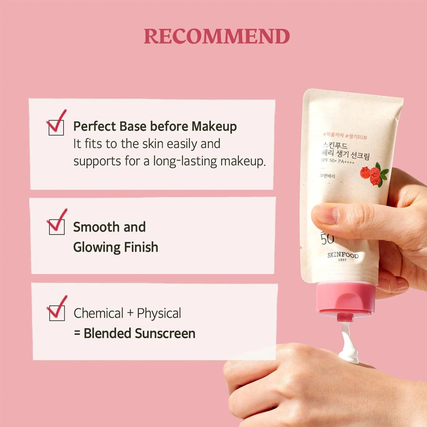 Skinfood Berry Glowing Sun Cream SPF 50+ PA++++ - 50 ml