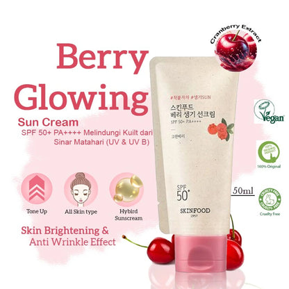 Skinfood Berry Glowing Sun Cream SPF 50+ PA++++ - 50 ml