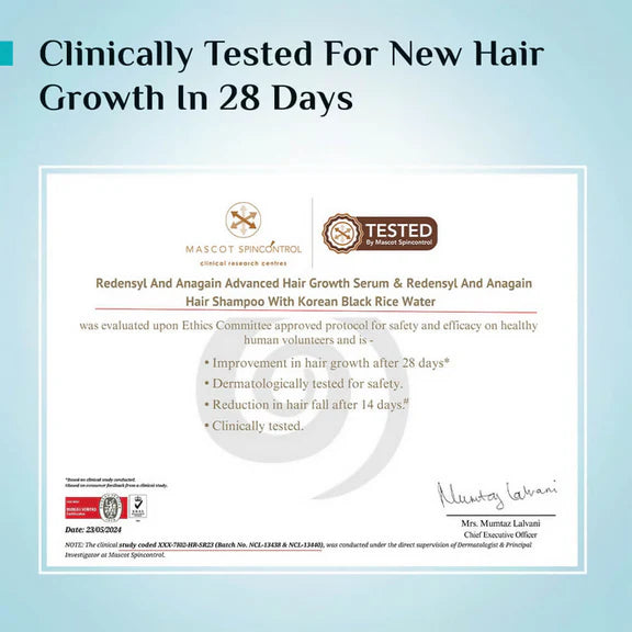 Pilgrim 3% Redensyl, 4% Anagain & 5% Capilia Stem Cell Complex Advanced Hair Growth Serum Roll-On - 25 ml