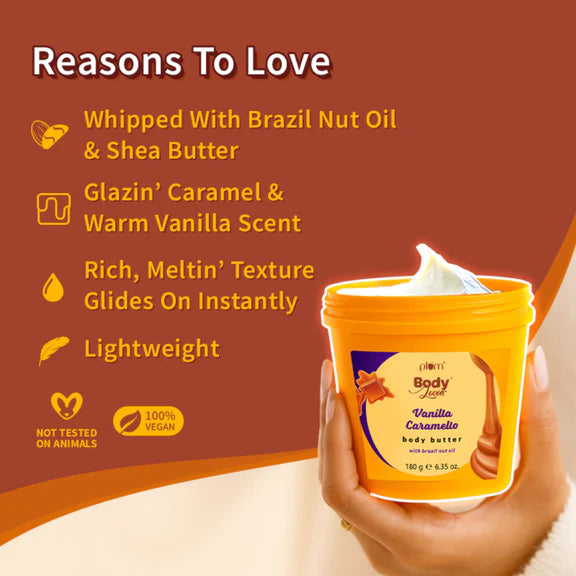 Plum BodyLovin Vanilla Caramello Body Butter - 180 gm