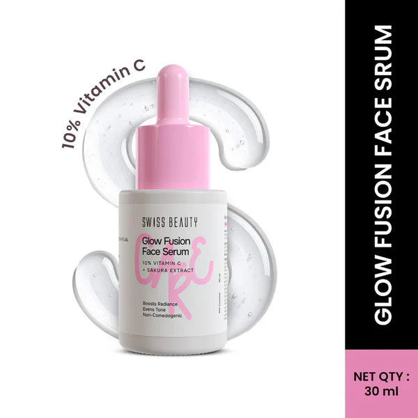 Swiss Beauty Care Glow Fusion Face Serum - 10% Vitamin C & Sakura Extract - 30 ml