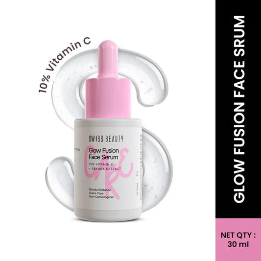 Swiss Beauty Care Glow Fusion Face Serum - 10% Vitamin C & Sakura Extract - 30 ml