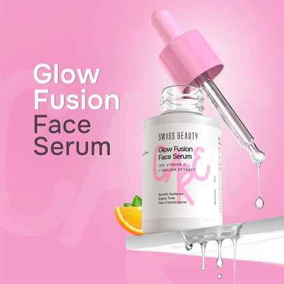 Swiss Beauty Care Glow Fusion Face Serum - 10% Vitamin C & Sakura Extract - 30 ml